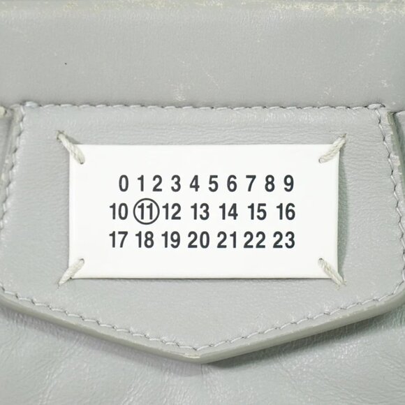 Maison Margiela Grand Slam Leather Shoulder Crossbody Bag Gray Silver - Picture 9 of 15